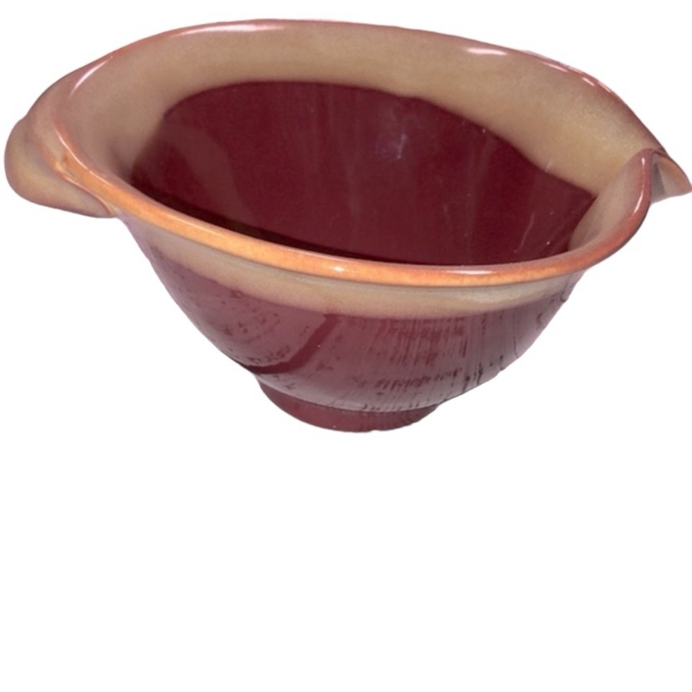 Tumbleweed pottery burgundy decorative bowl